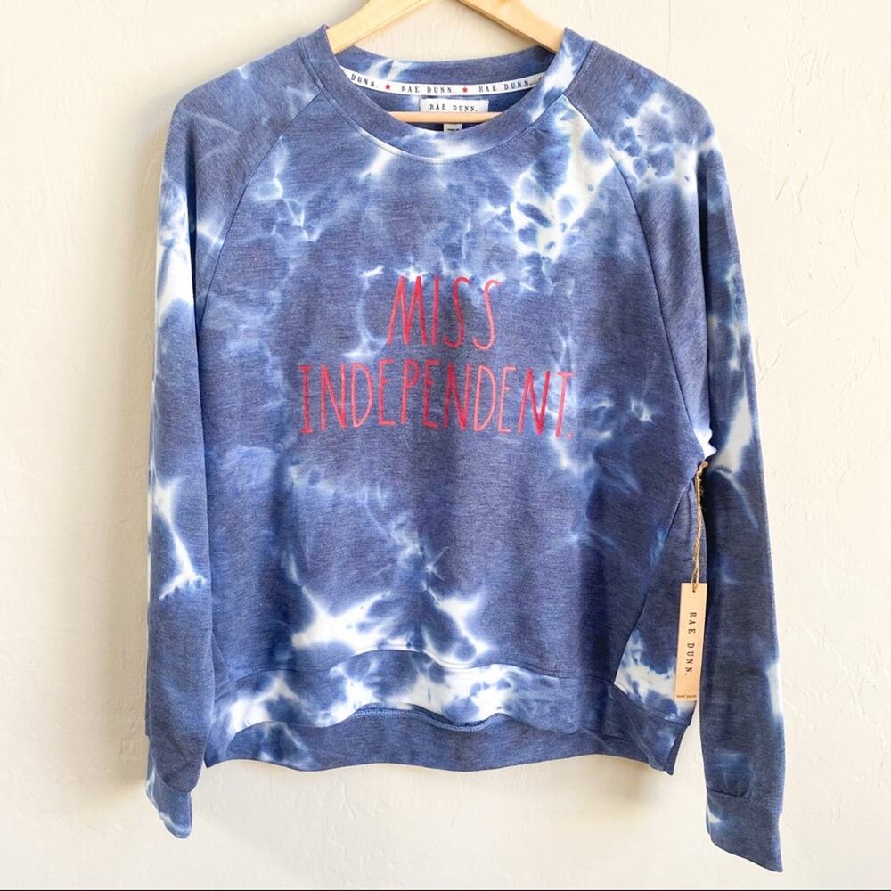 NWT Rae Dunn Miss Independent Tie Die Sweatshirt
